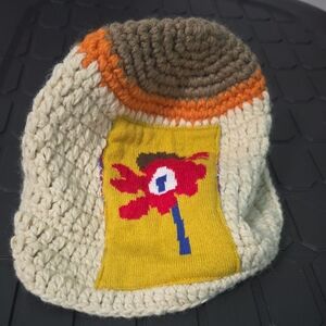 Handcrafted Crochet Beanie with Floral Patch